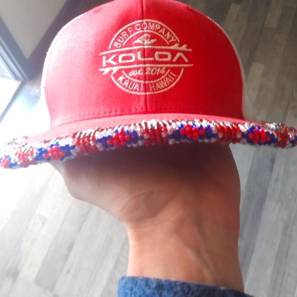 Hand Beaded KOLOA Surf Company FlexFit - Picture 7 of 8
